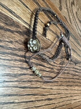 Brown Beaded Crystal Friendship Bracelet - Unbranded